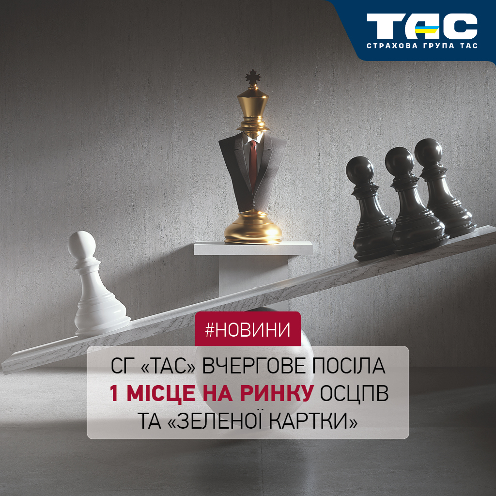 За підсумками І кварталу 2025 року СГ «ТАС» підтвердила лідерство в сегментах ОСЦПВ та «Зеленої картки» - зображення статті